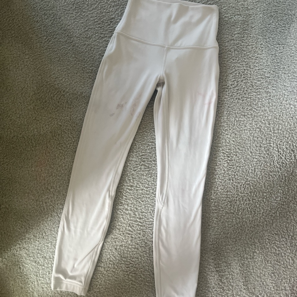 High-Waisted White Leggings